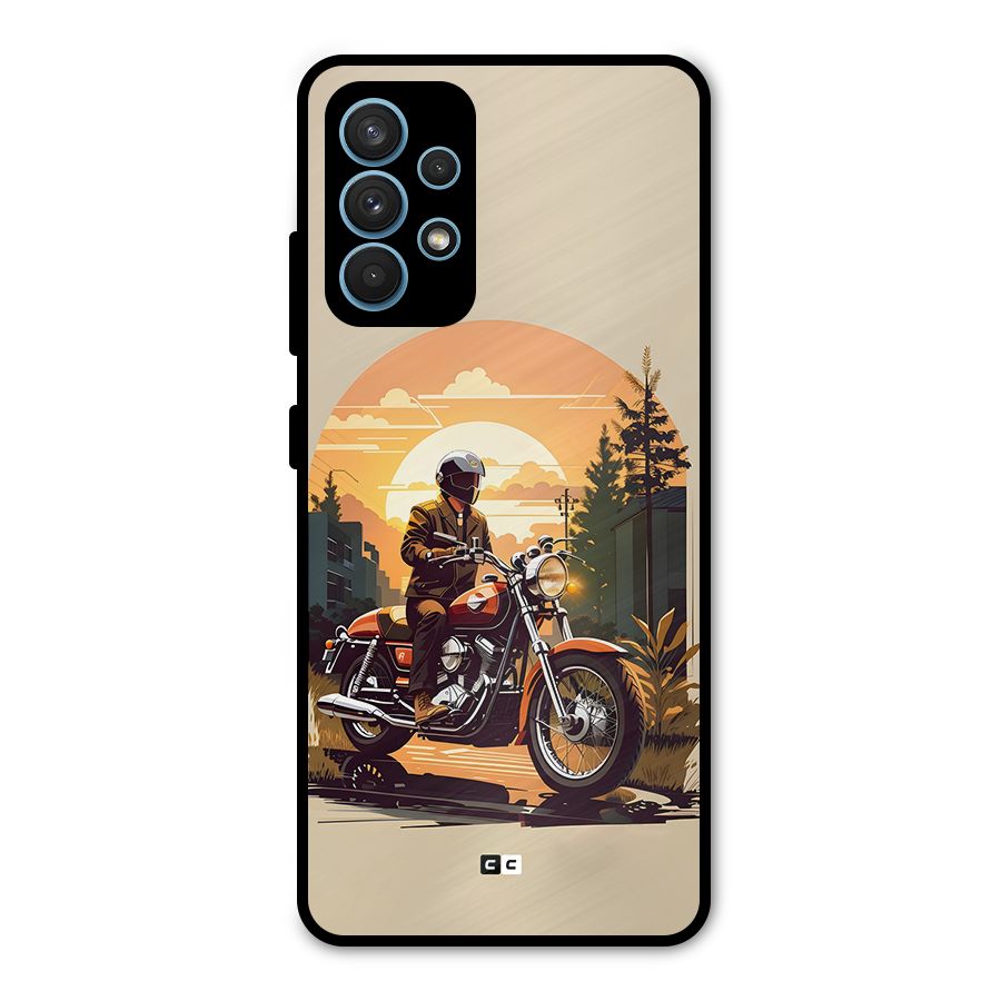 Vintage Bike Art Metal Back Case for Galaxy A32