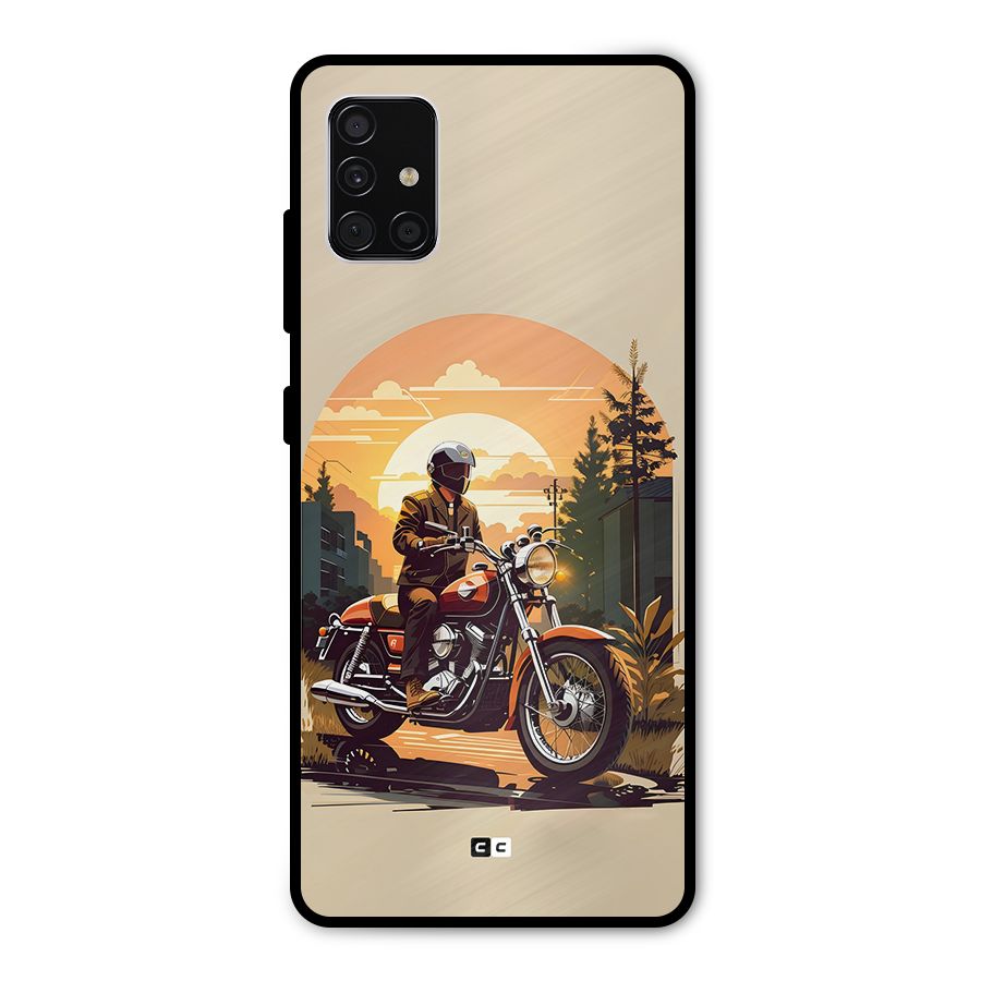 Vintage Bike Art Metal Back Case for Galaxy A51