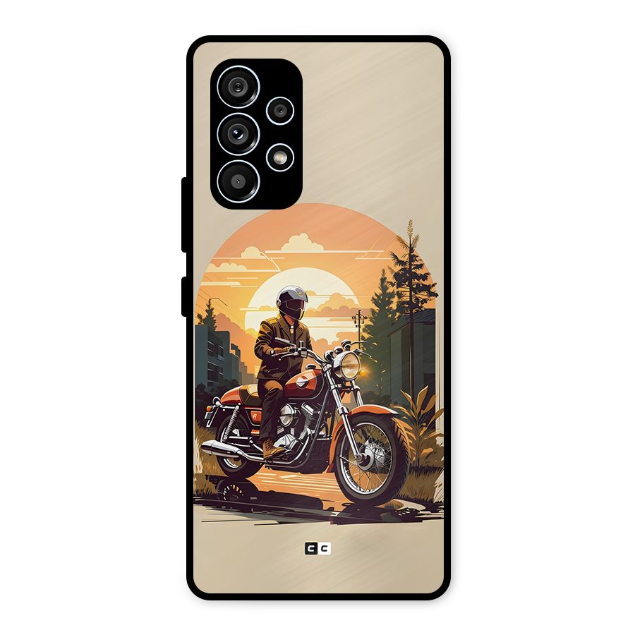 Vintage Bike Art Metal Back Case for Galaxy A53 5G