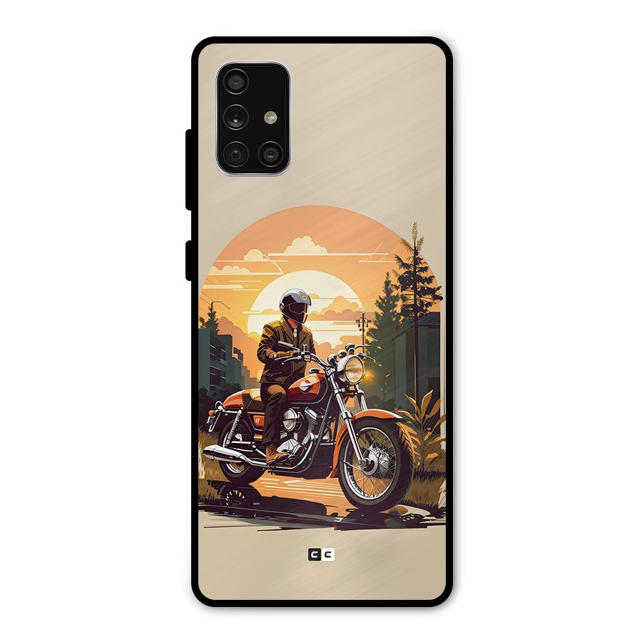 Vintage Bike Art Metal Back Case for Galaxy A71