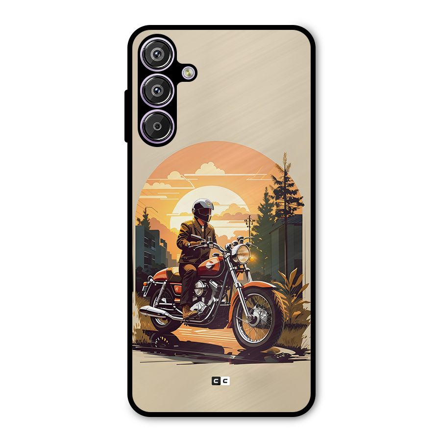 Vintage Bike Art Metal Back Case for Galaxy F15