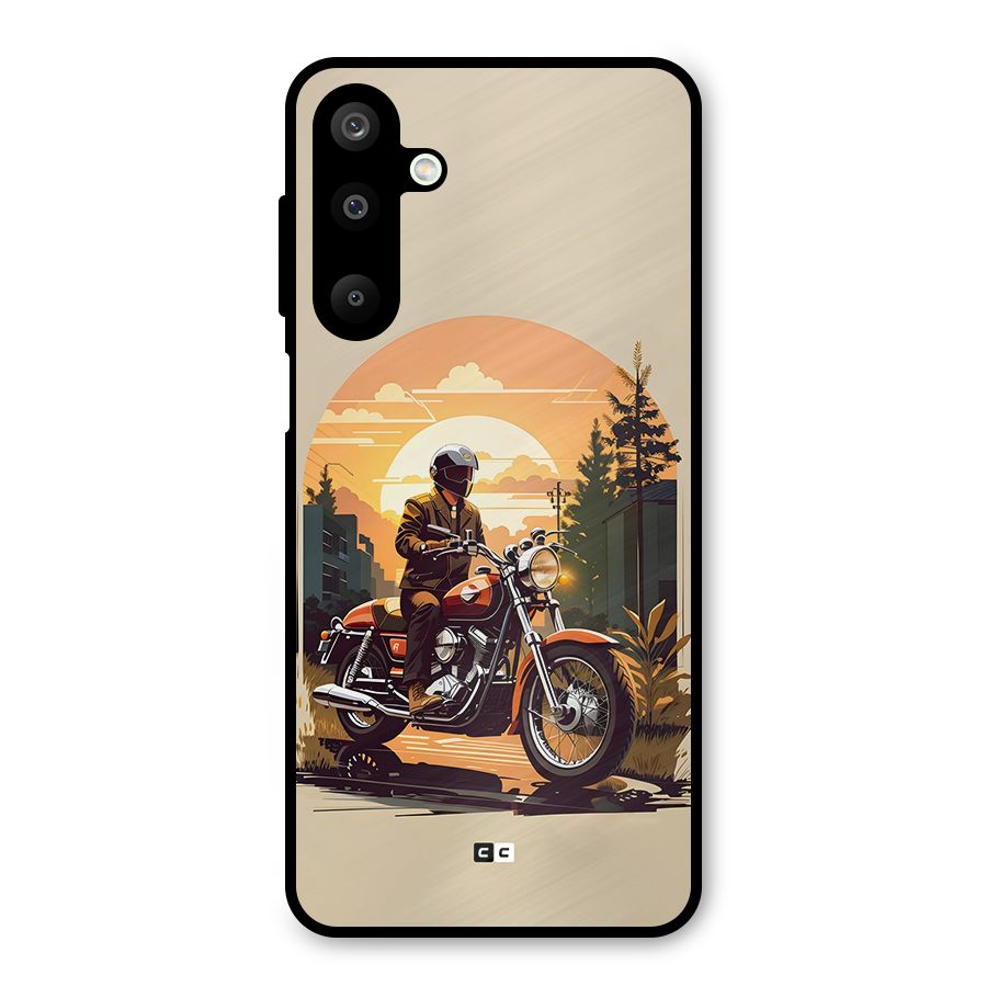 Vintage Bike Art Metal Back Case for Galaxy M16