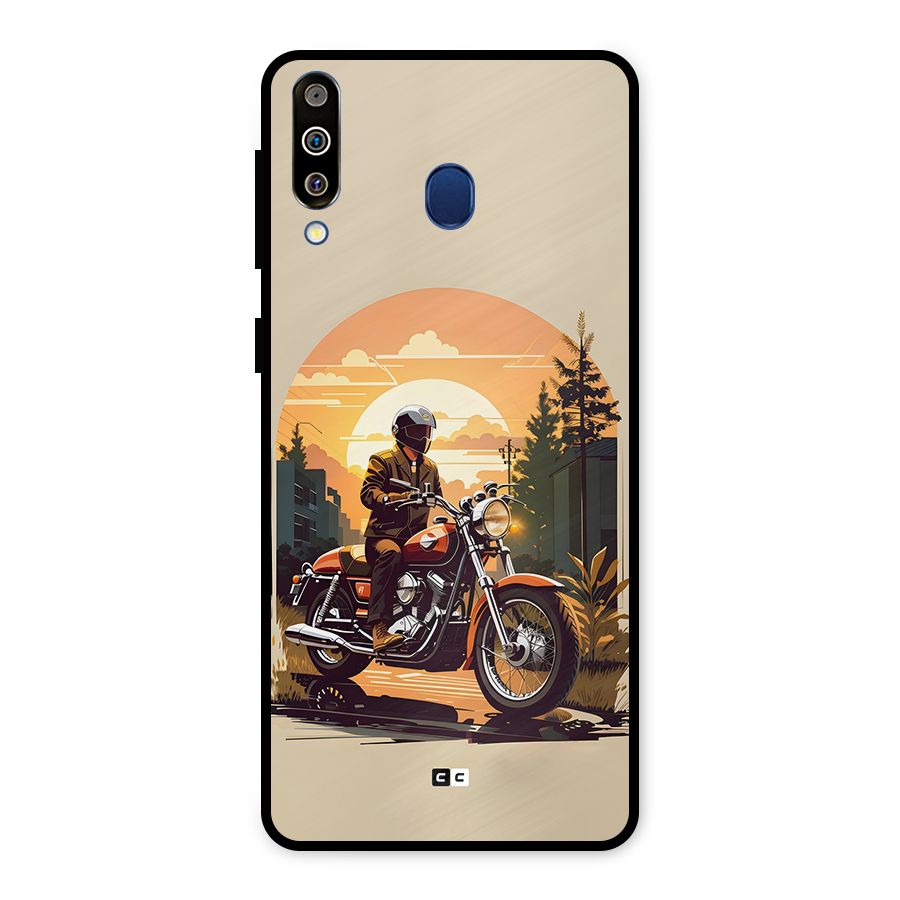 Vintage Bike Art Metal Back Case for Galaxy M30