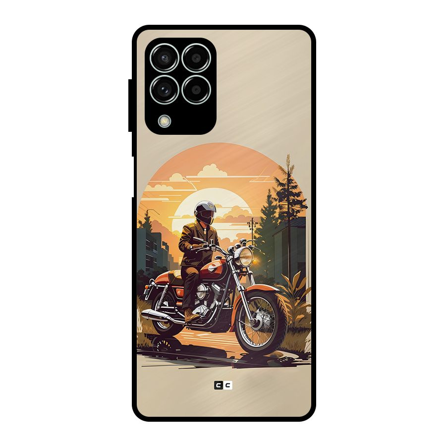 Vintage Bike Art Metal Back Case for Galaxy M33