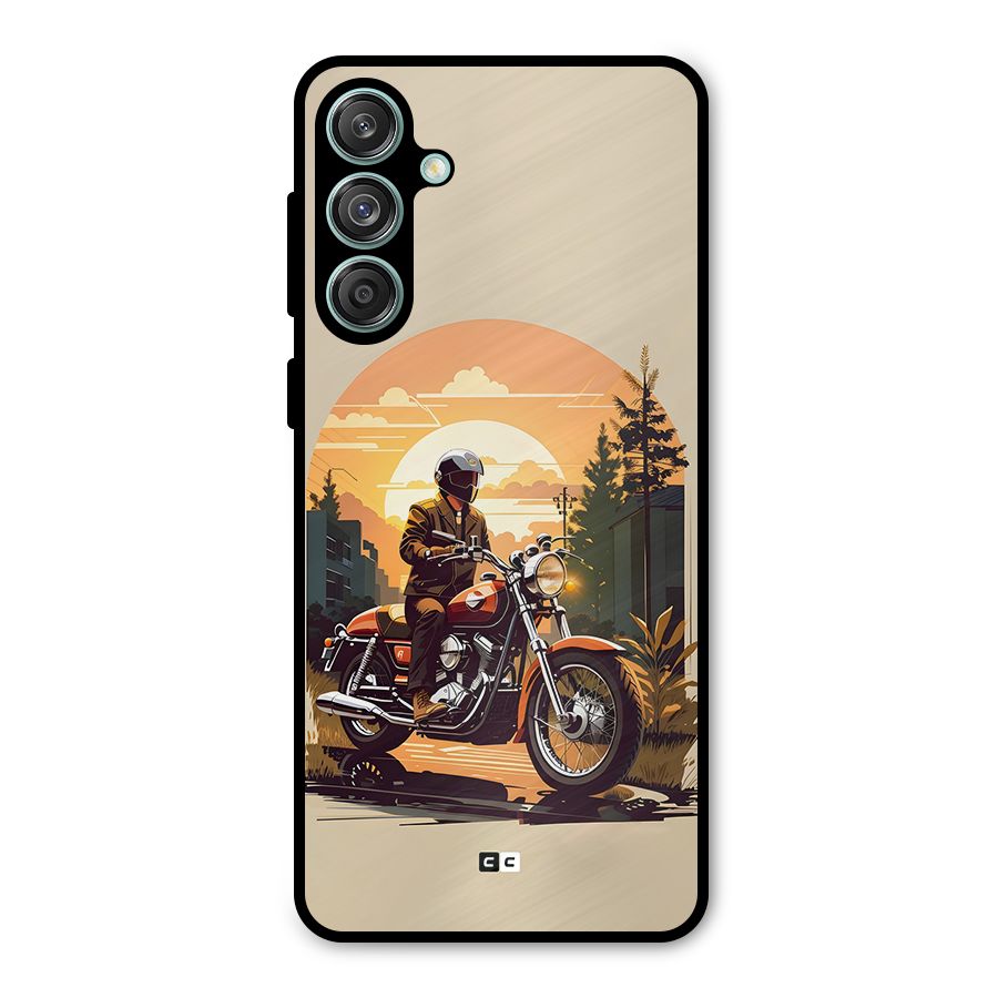 Vintage Bike Art Metal Back Case for Galaxy M55 5G