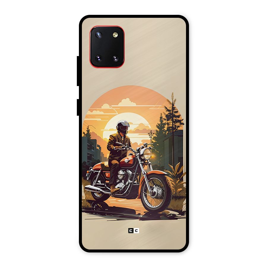 Vintage Bike Art Metal Back Case for Galaxy Note 10 Lite