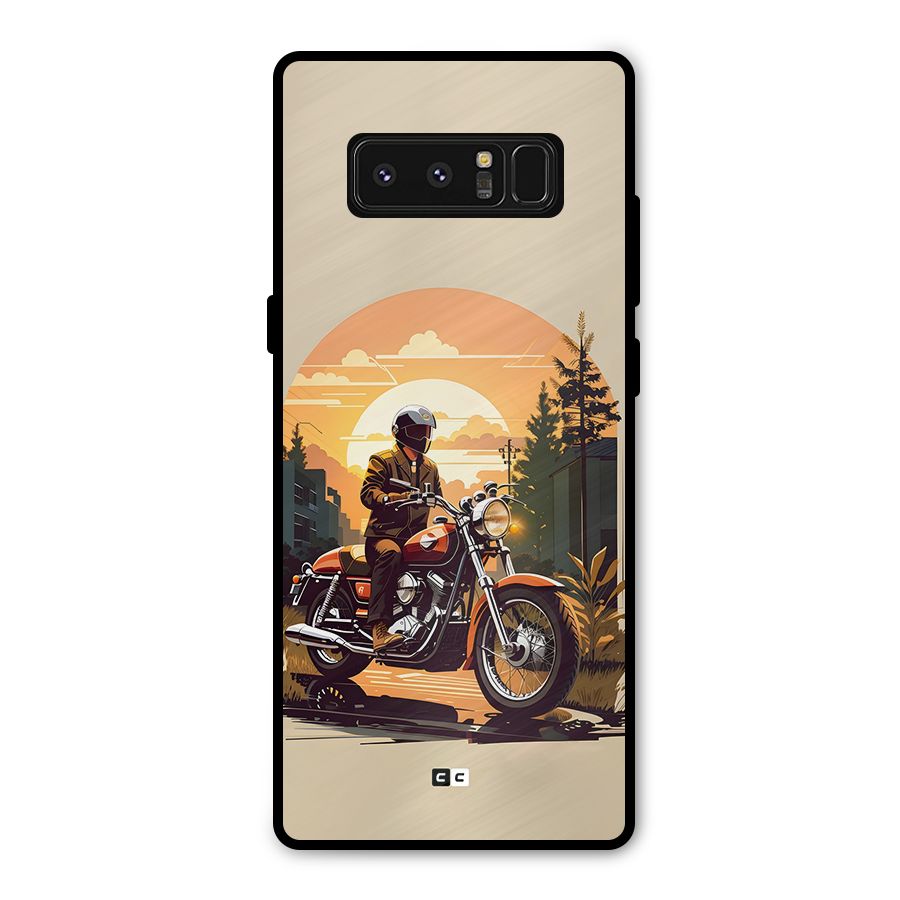 Vintage Bike Art Metal Back Case for Galaxy Note 8