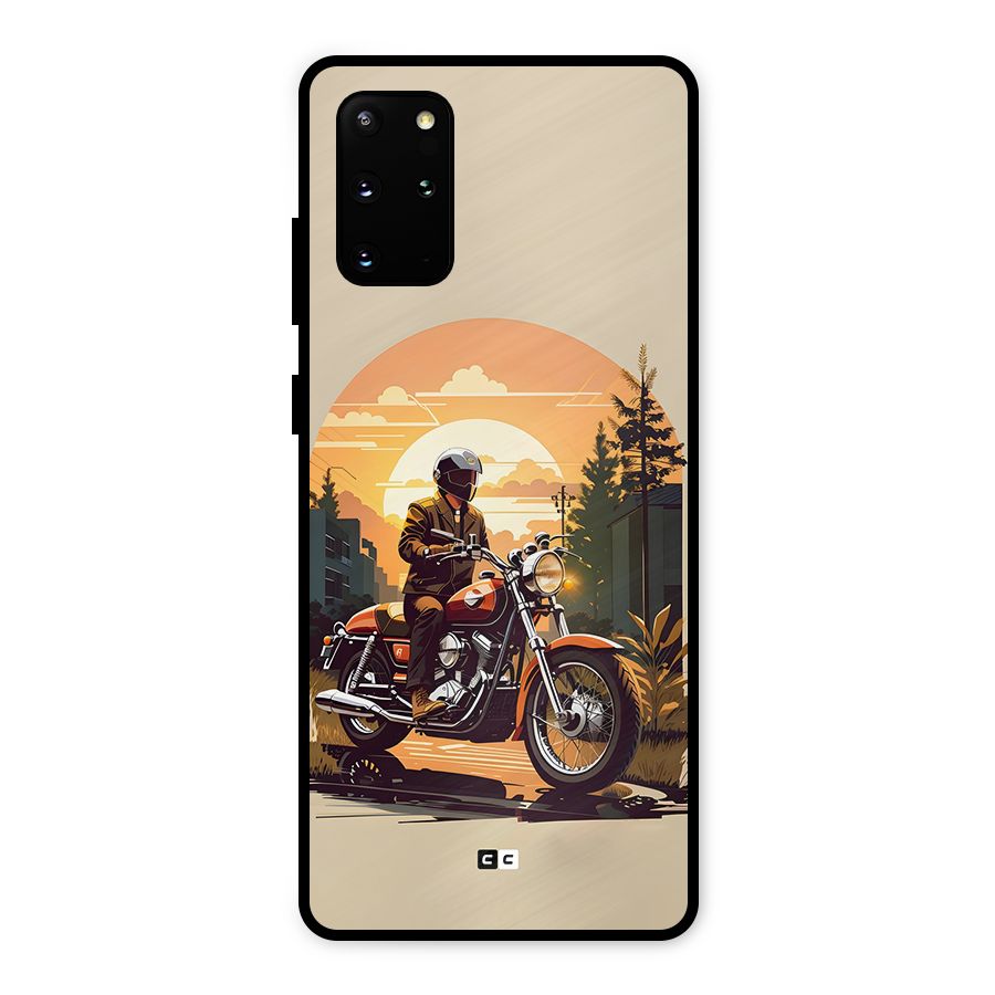 Vintage Bike Art Metal Back Case for Galaxy S20 Plus