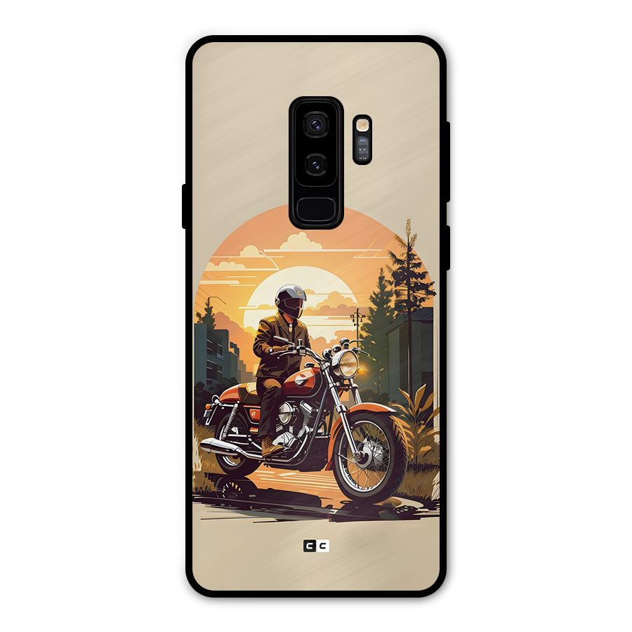 Vintage Bike Art Metal Back Case for Galaxy S9 Plus