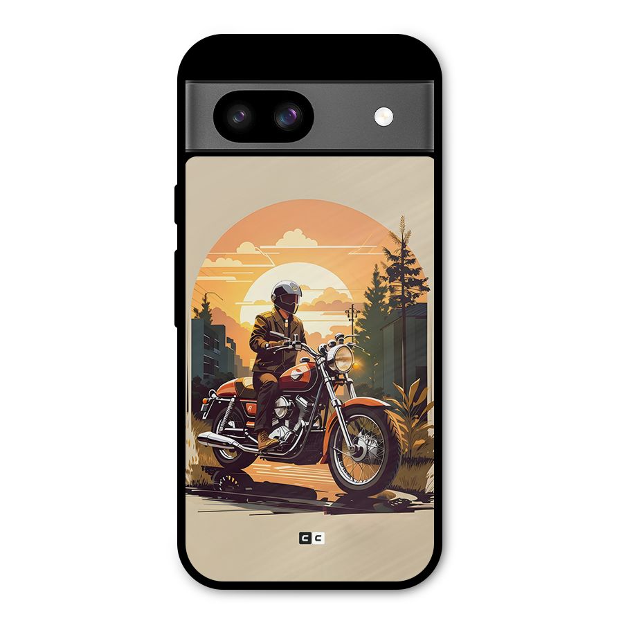 Vintage Bike Art Metal Back Case for Google Pixel 8a