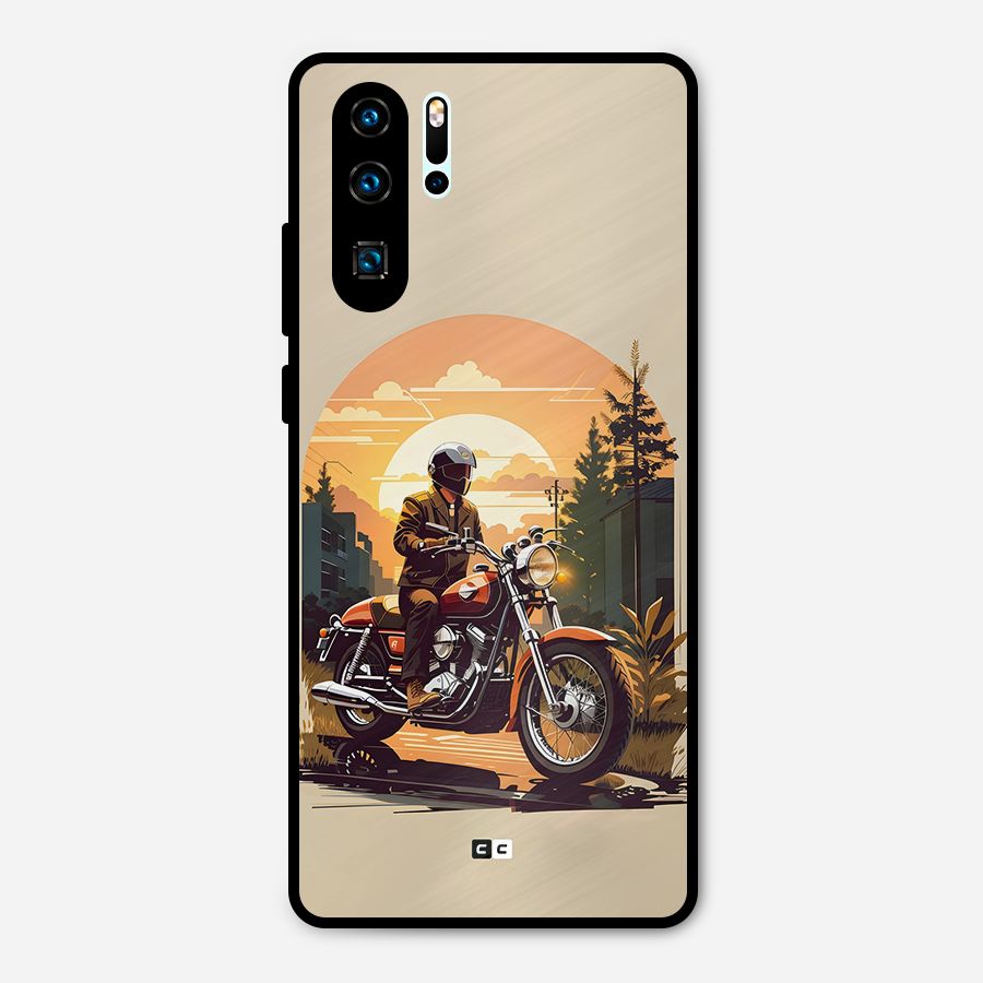 Vintage Bike Art Metal Back Case for Huawei P30 Pro