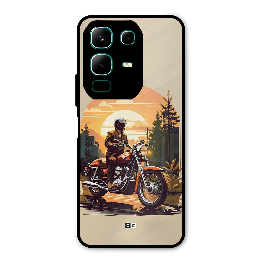 Vintage Bike Art Metal Back Case for Infinix Note 50x