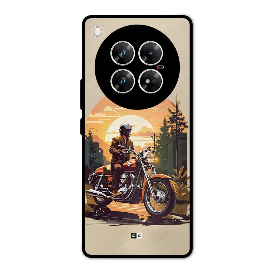 Vintage Bike Art Metal Back Case for Infinix Zero 40 5G