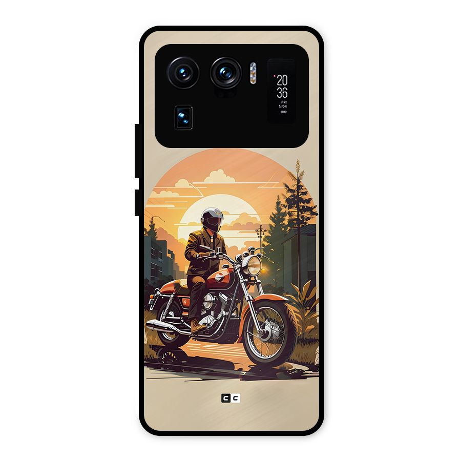 Vintage Bike Art Metal Back Case for Mi 11 Ultra