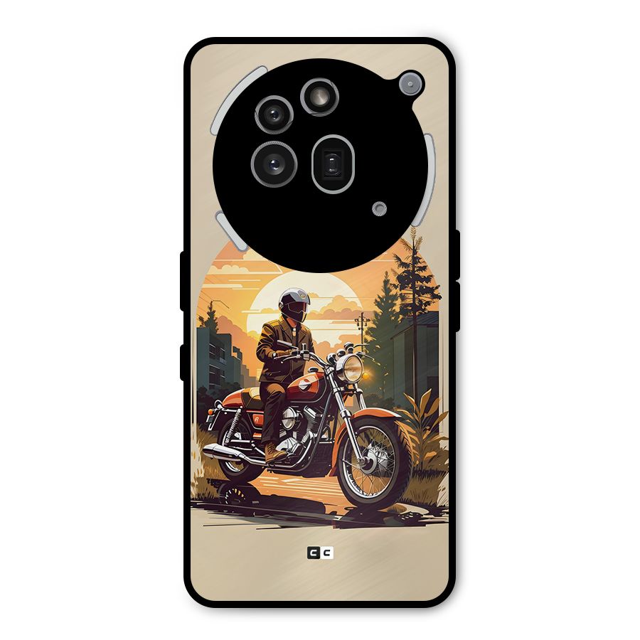 Vintage Bike Art Metal Back Case for Nothing Phone 3a Pro
