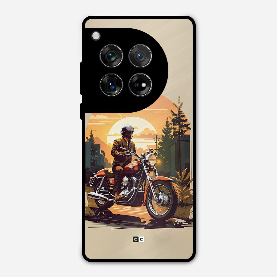 Vintage Bike Art Metal Back Case for OnePlus 12