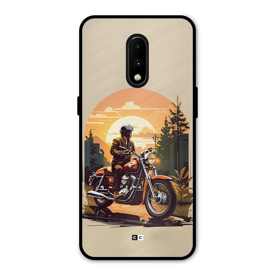 Vintage Bike Art Metal Back Case for OnePlus 7