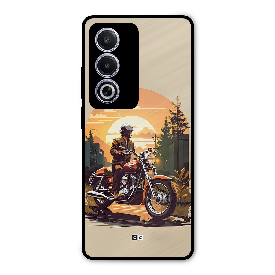 Vintage Bike Art Metal Back Case for Oppo A3 Pro