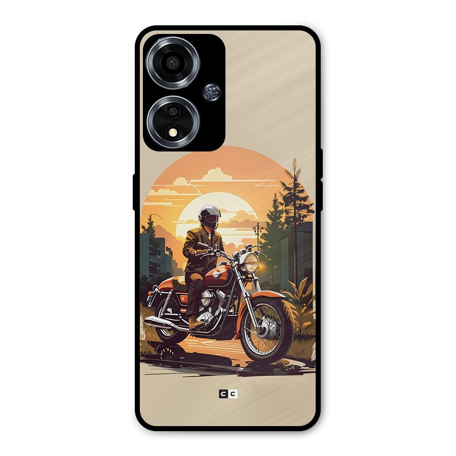 Vintage Bike Art Metal Back Case for Oppo A59