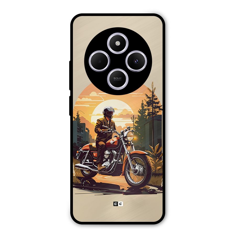 Vintage Bike Art Metal Back Case for Poco C75 5G