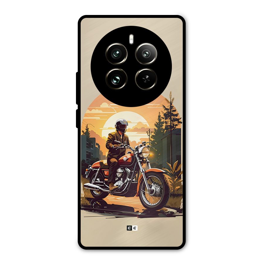 Vintage Bike Art Metal Back Case for Realme 12 Pro