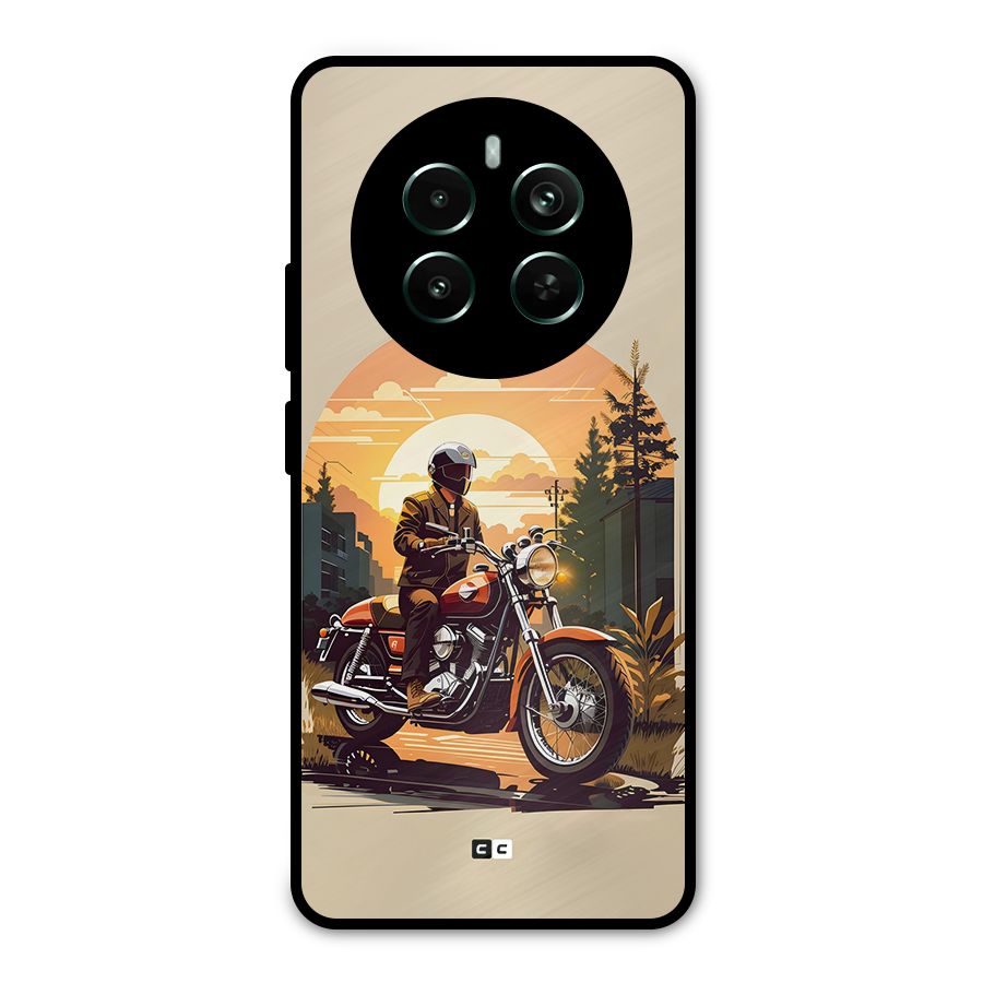 Vintage Bike Art Metal Back Case for Realme 12 Pro Plus