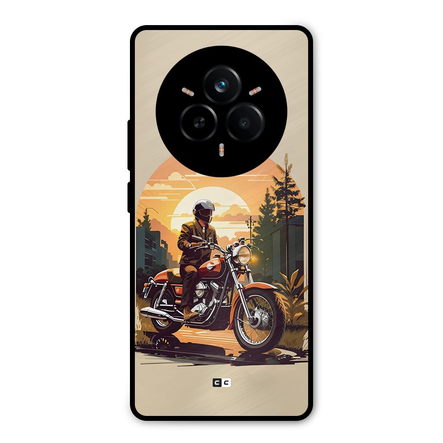 Vintage Bike Art Metal Back Case for Realme 14 Pro Plus