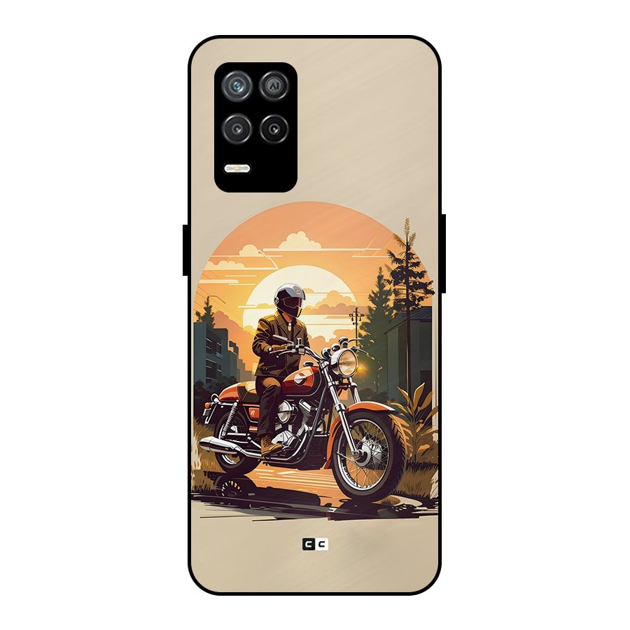 Vintage Bike Art Metal Back Case for Realme 9 5G