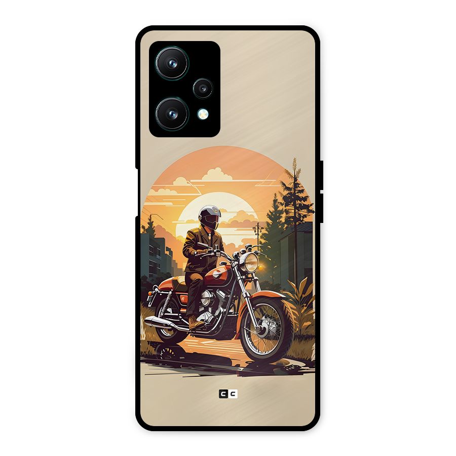 Vintage Bike Art Metal Back Case for Realme 9 Pro 5G