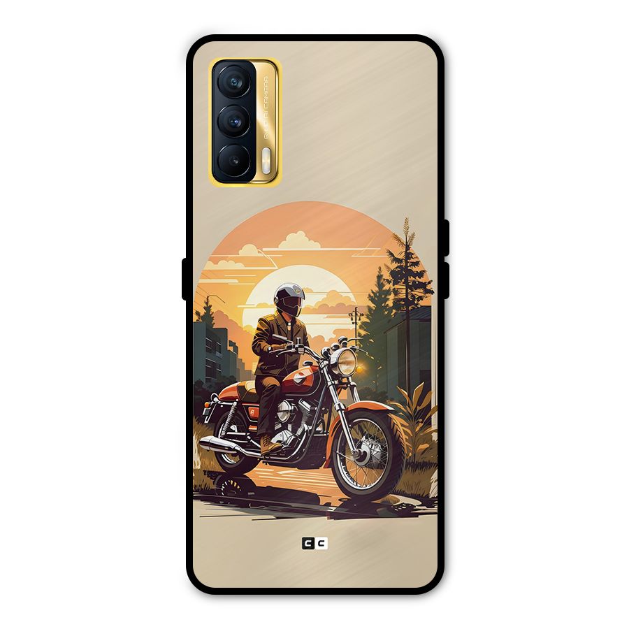 Vintage Bike Art Metal Back Case for Realme X7
