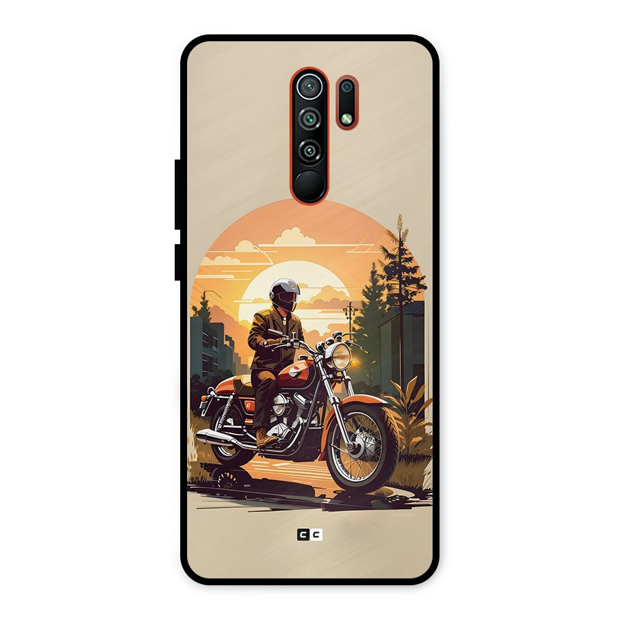 Vintage Bike Art Metal Back Case for Redmi 9 Prime