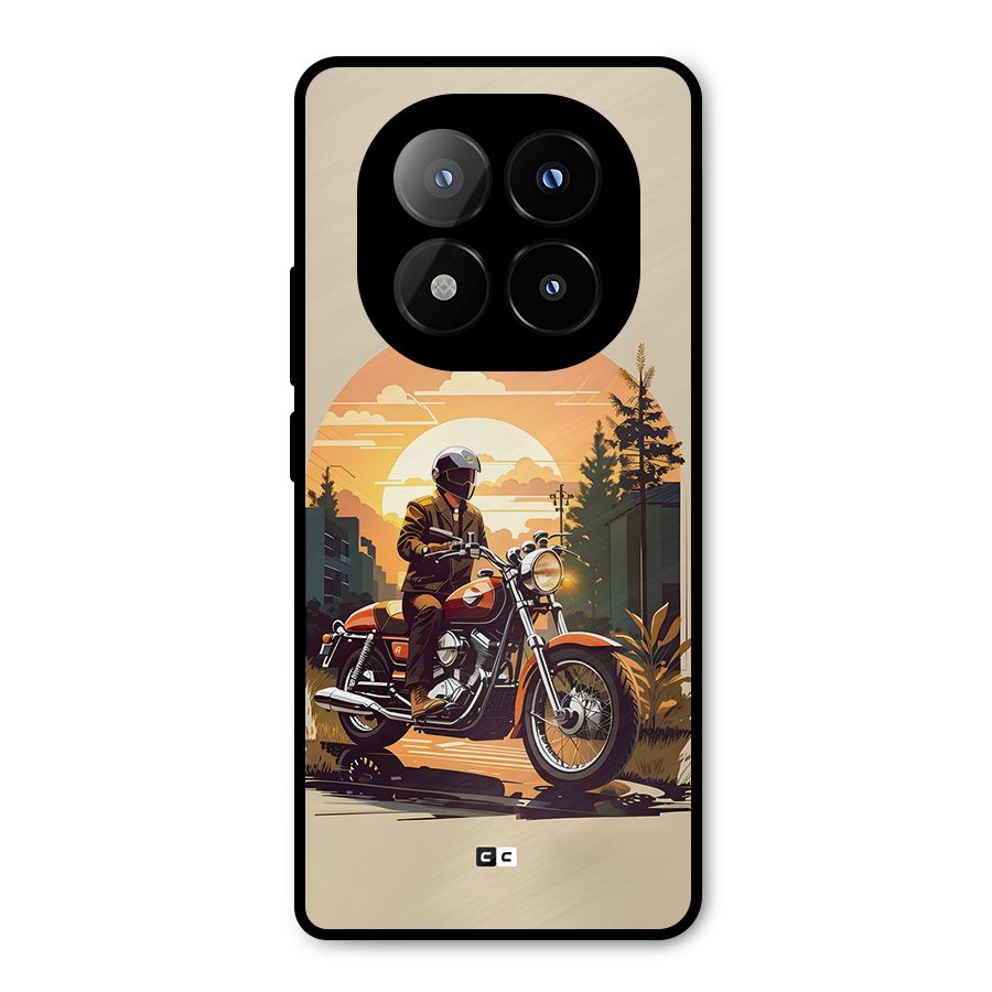Vintage Bike Art Metal Back Case for Redmi Note 14 Pro Plus 5G