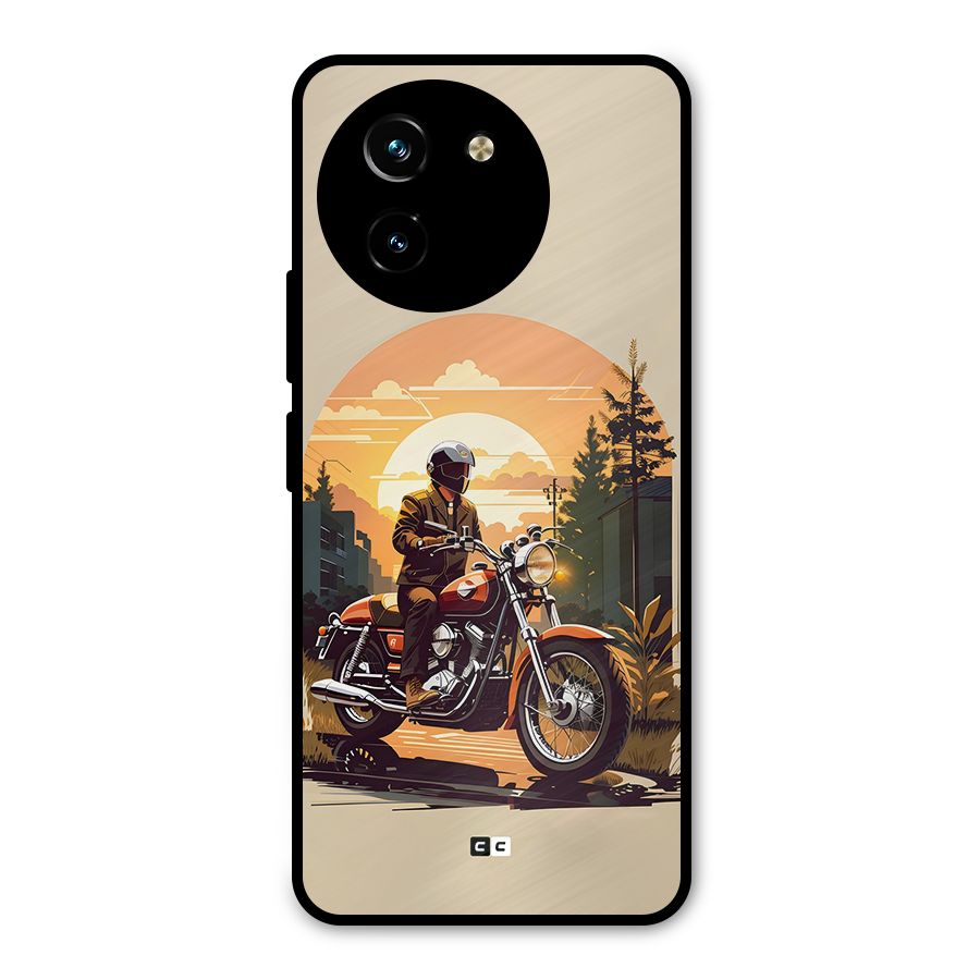 Vintage Bike Art Metal Back Case for Vivo T3x