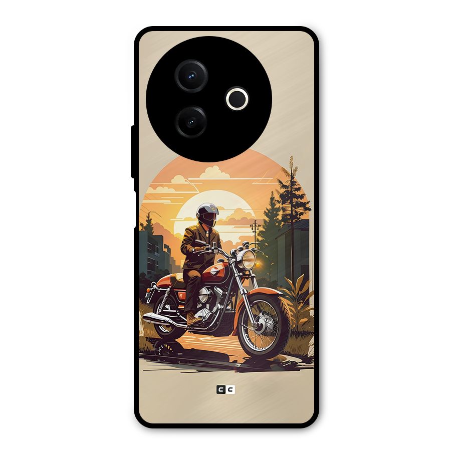 Vintage Bike Art Metal Back Case for Vivo Y39