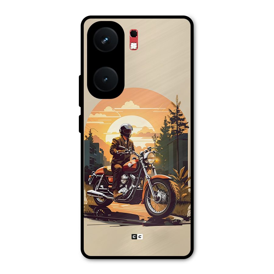 Vintage Bike Art Metal Back Case for iQOO Neo 9 Pro
