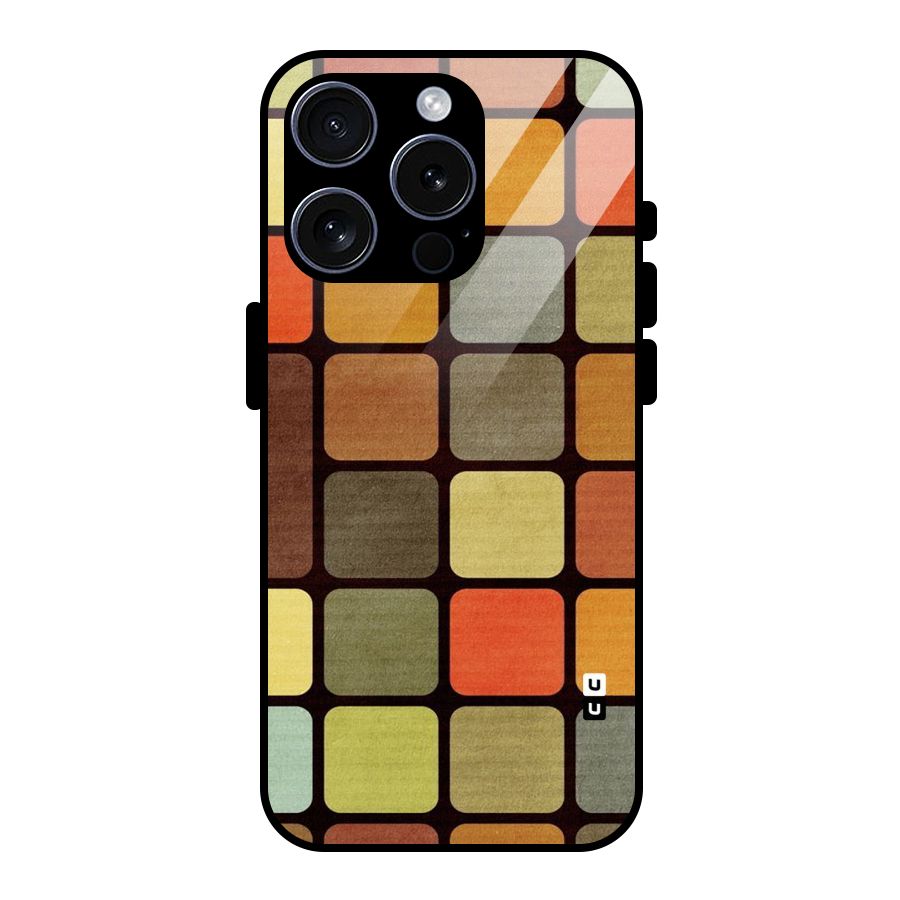 Vintage Boxes Glass Back Case for iPhone 15 Pro