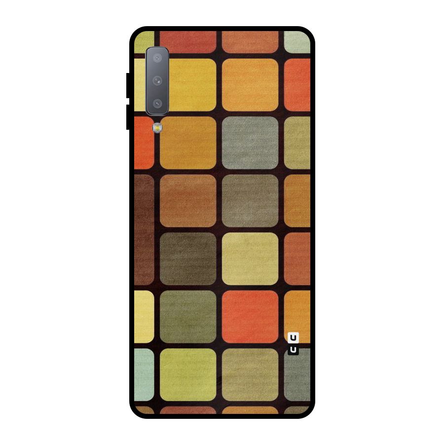 Vintage Boxes Metal Back Case for Galaxy A7 (2018)