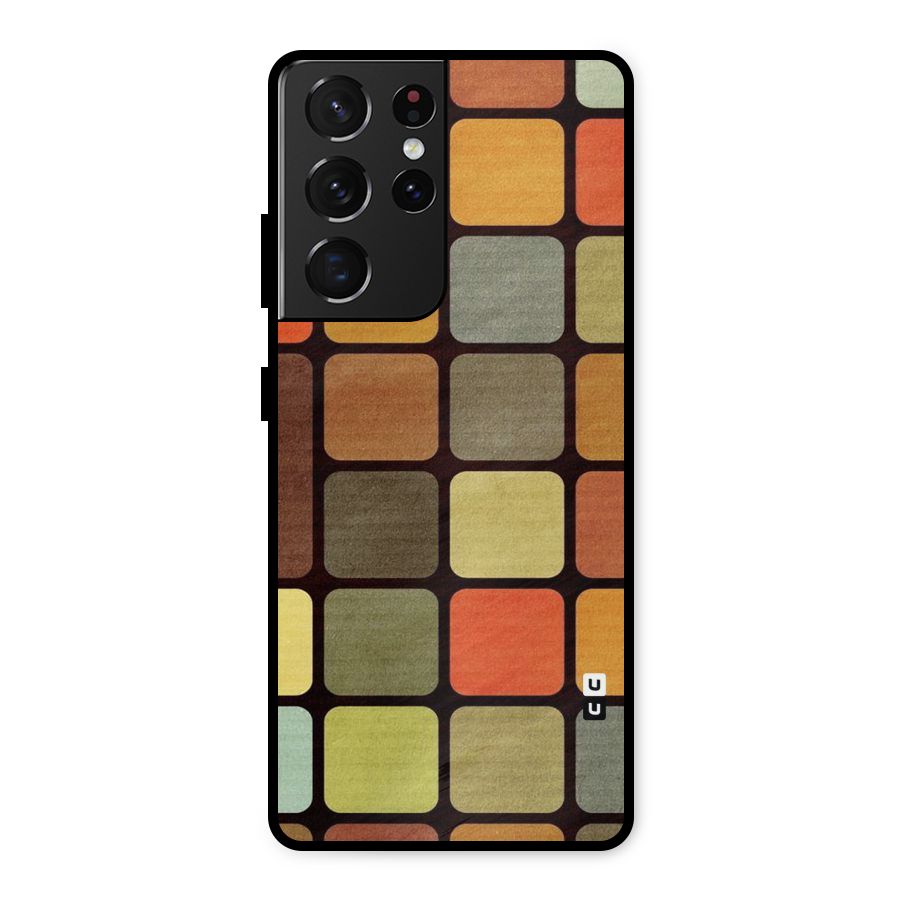 Vintage Boxes Metal Back Case for Galaxy S21 Ultra 5G