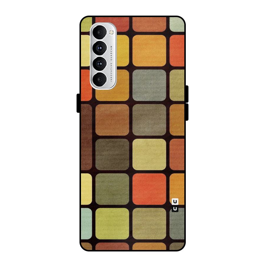 Vintage Boxes Metal Back Case for Oppo Reno4 Pro