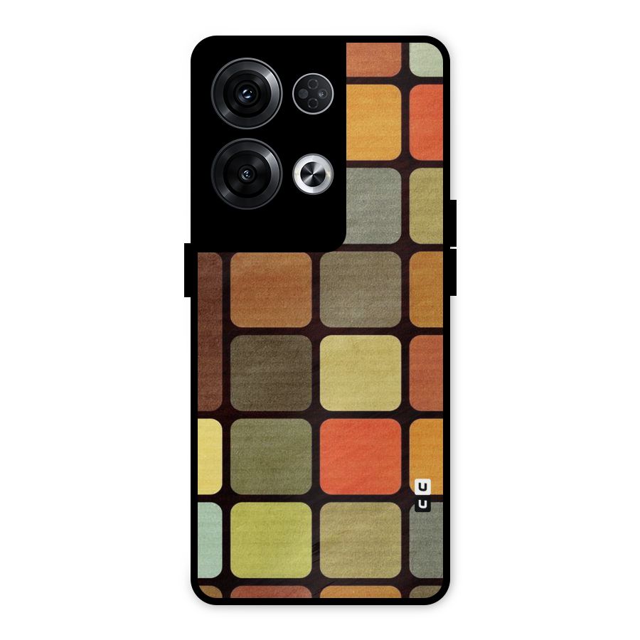 Vintage Boxes Metal Back Case for Oppo Reno8 Pro 5G