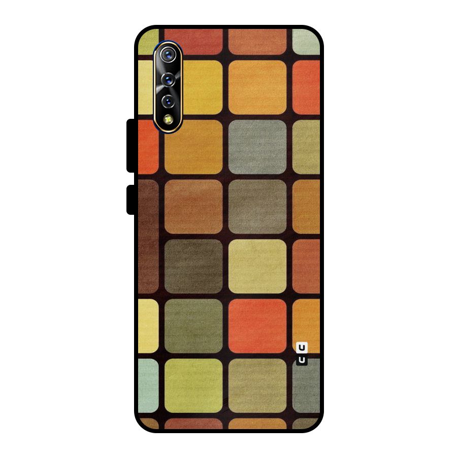 Vintage Boxes Metal Back Case for Vivo S1
