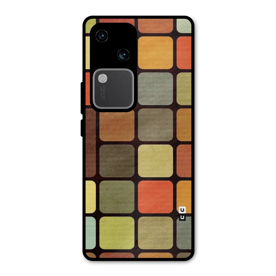 Vintage Boxes Metal Back Case for Vivo V30