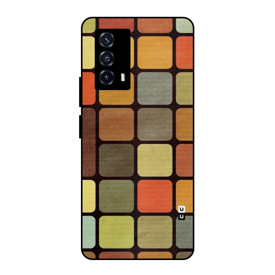 Vintage Boxes Metal Back Case for iQOO Z5