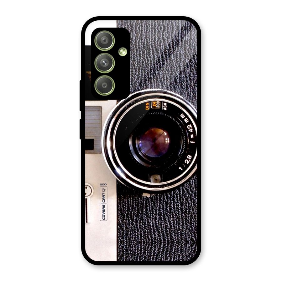 Vintage Camera Glass Back Case for Galaxy A54