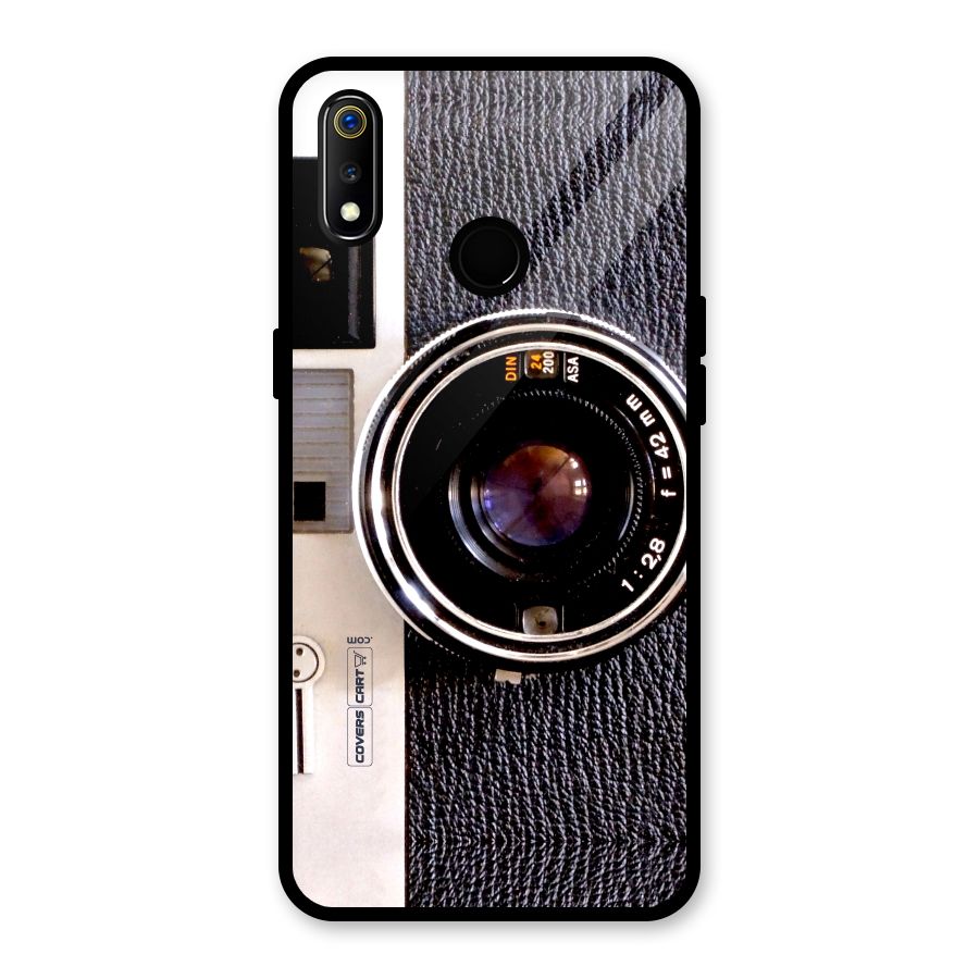 Vintage Camera Glass Back Case for Realme 3