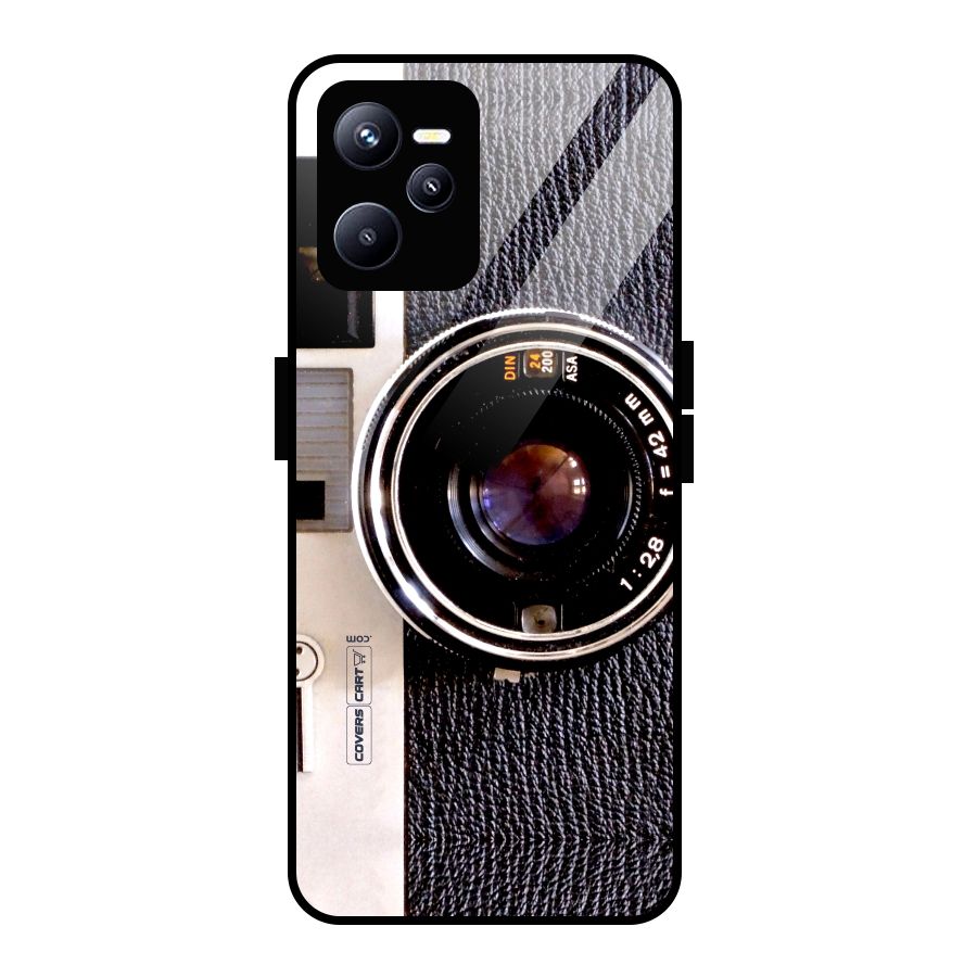 Vintage Camera Glass Back Case for Realme C35