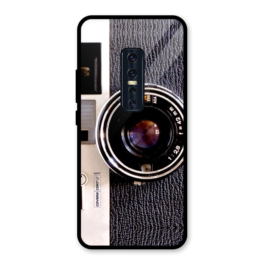 Vintage Camera Glass Back Case for Vivo V17 Pro
