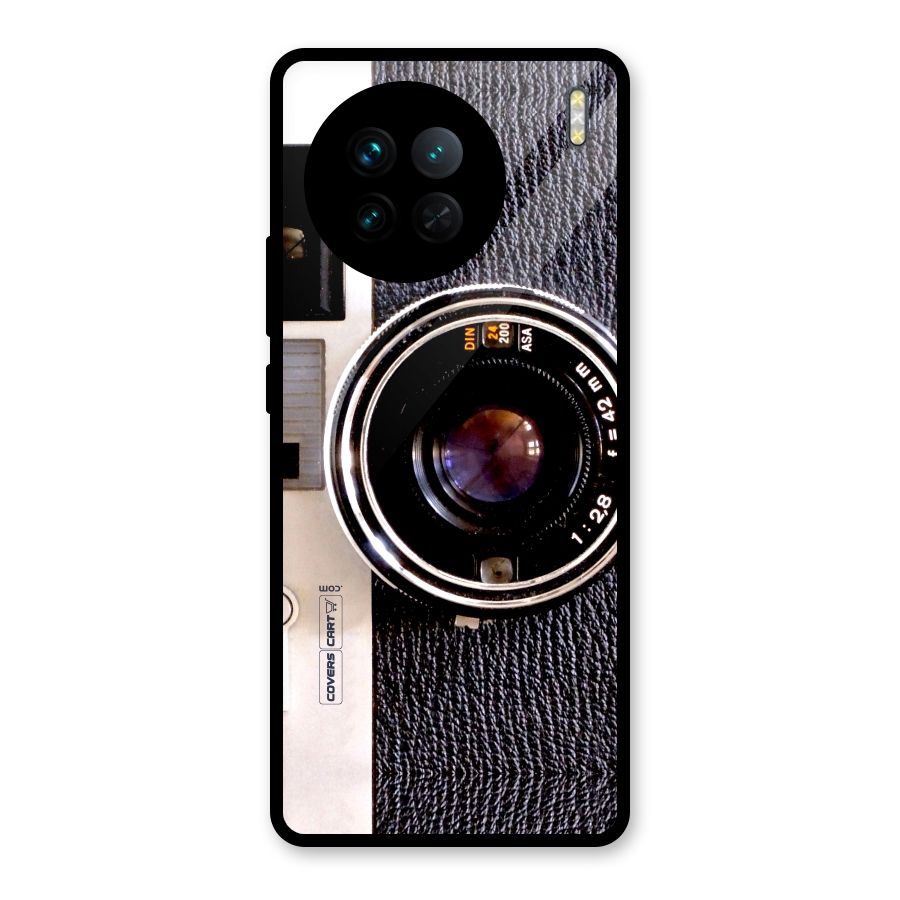 Vintage Camera Glass Back Case for Vivo X90