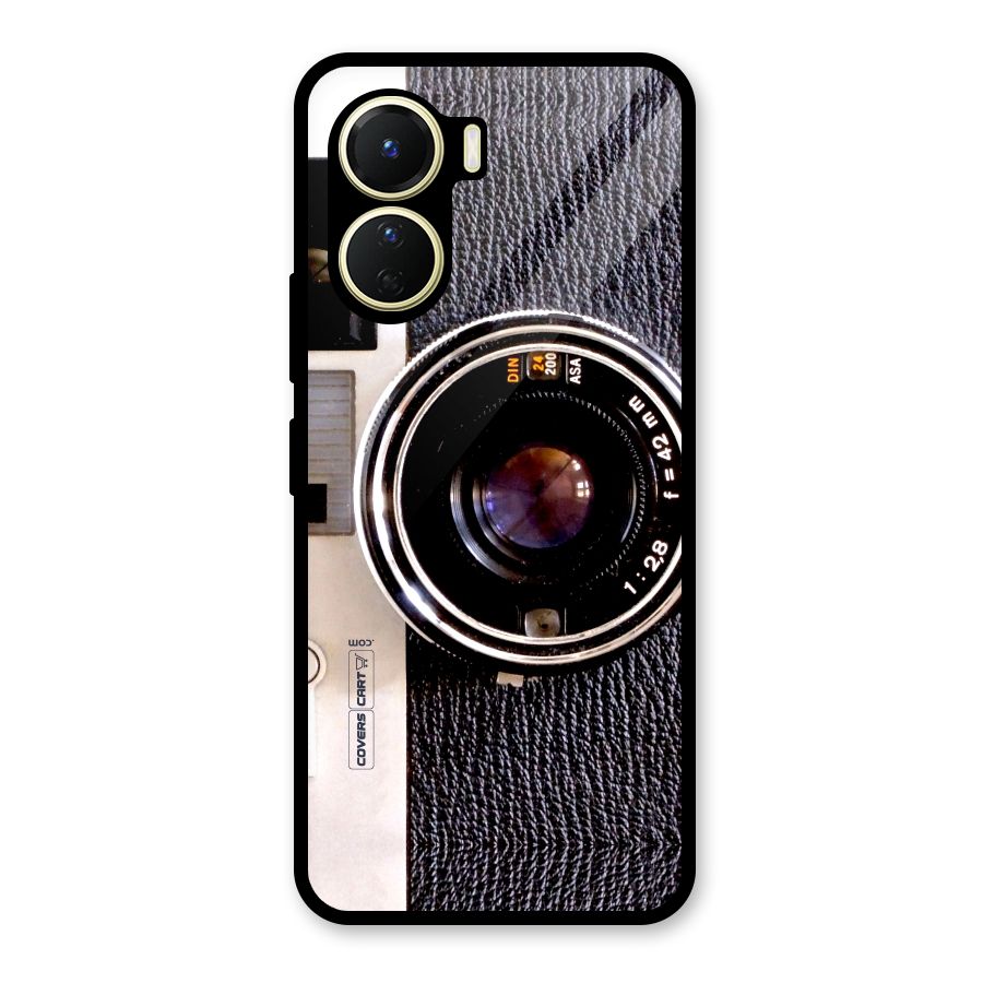 Vintage Camera Glass Back Case for Vivo Y16