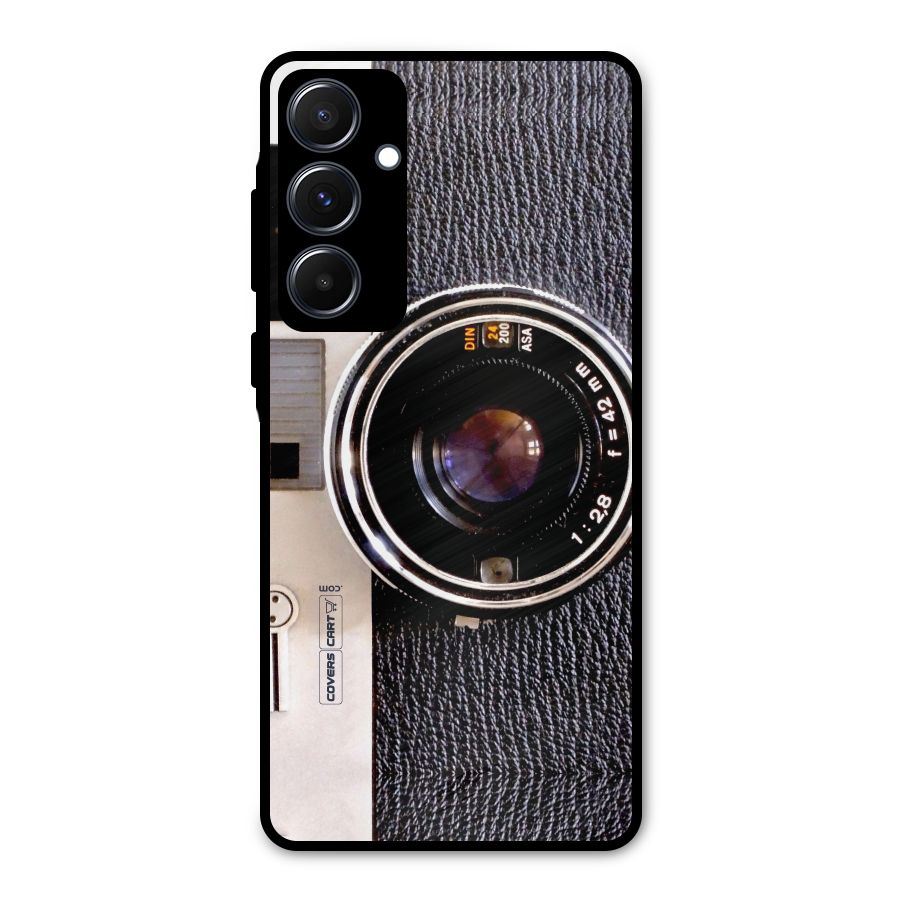 Vintage Camera Metal Back Case for Galaxy A55